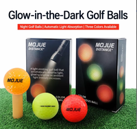 Balles de golf de tournoi en Surlyn à deux couches, lumineuses pour l'entraînement nocturne, absorbant la lumière automatiquement, poids 45g, 342 fossettes, 80