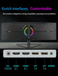 Monitor Panel HVA Lengkung 49" 1500R yang Dapat Disesuaikan, 240Hz, Kontras <span class=keywords><strong>3000</strong></span>:1, FreeSync Premium, Langsung dari Pabrik untuk Bisnis & Gaming - Product Image 4