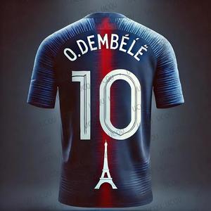 Camiseta de Fútbol Edición Especial 2026, Diseño Dembélé Número 10, Ropa Deportiva, Informal, Transpirable, para Niños y Adultos - Product Image 5