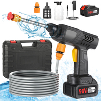 Pistolet de lavage de voiture sans fil industriel 21V 140W avec matériau PP + métal, pression de 7 bars, batterie au lithium pour le nettoyage à haute pression