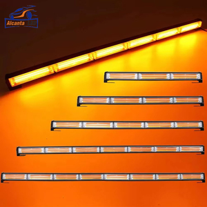 6 13 18 24 29 35 41 46 인치 COB LED 교통 작업등 바 18w 54w 108w 빨강 파랑 황색 비콘 비상 경고 스트로브 라이트 - Product Image 1