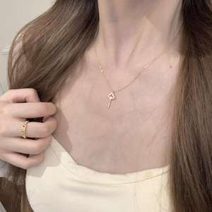 สร้อยคอเงินแท้ S925 ดีไซน์โบว์เล็ก รูปทรงน้ำเต้า สายแพลตตินัม สไตล์จีนใหม่ ประดับหยก ดีไซน์เฉพาะตัว สร้อยคอประดับกระดูกไหปลาร้า - Product Image 4