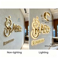Letrero con Logotipo 3D Personalizado, Letrero Luminoso con Letras de Canal Retroiluminadas, Letrero para Exteriores de Pared para Negocios, Tiendas, Fachadas, Letrero LED Iluminado