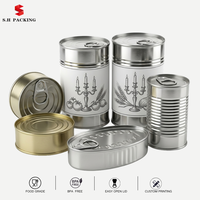 Prix de gros usine 250nl 300ml 400ml 500ml rond 3 pièces de qualité alimentaire vide étain thon poisson boeuf sardines viande boîte de conserve