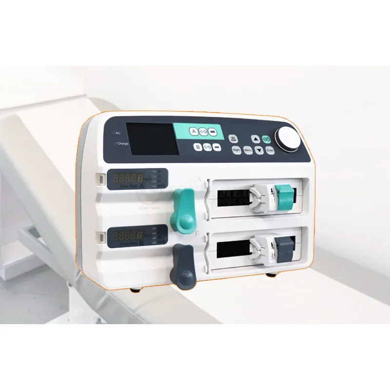 Pompe à perfusion de seringue à double canal numérique médicale SY-G094 automatique pour une utilisation en clinique hospitalière