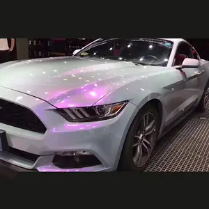 Air bubble Glossy Pearl Candy Chameleon Magic Grey to purple Color Change Car Vinyl Wrap Film