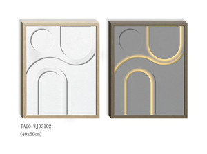 Quadro su Tela Minimalista Geometrico con LED, Arte Moderna per Soggiorno, Grande Dipinto da Appendere - Product Image 2