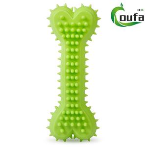 Divertente giocare Tpr a forma di osso spinato cucciolo osso dentizione di alta qualità gomma naturale cane giocattolo - Product Image 4