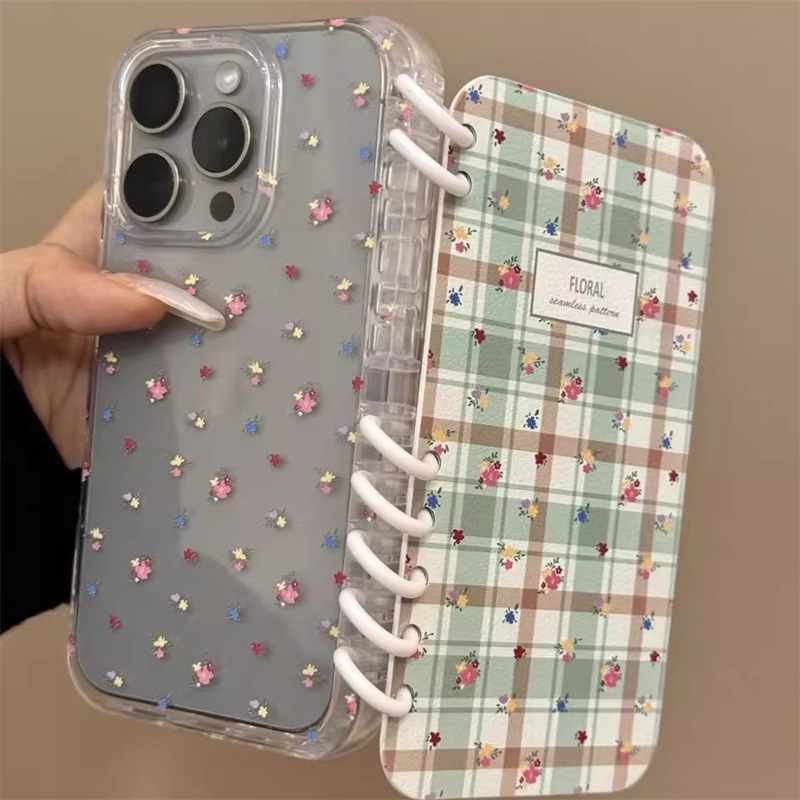 Plaid vert et blanc petits motifs floraux