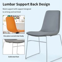 Chaise de réception ergonomique de style moderne en cuir de mode colorée Chaise de visiteur polyvalente