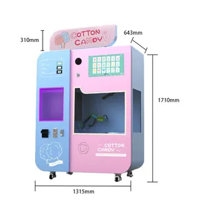 Cotton Candy Vending Machine 2023 Commercial Fully Automatic Making Fairy Floss Flower Sugar