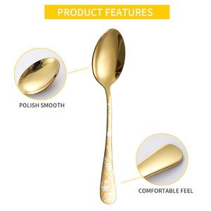 Juego de cubiertos navideños de oro rosa de 20 piezas con diseño de ciervo copo de nieve en metal, nuevo diseño del fabricante - Product Image 2