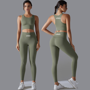 Ensemble De Yoga Actif - Haut De Sport + Pantalon Ajusté - T&D APPAREL - Taille Régulière