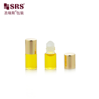 Huile essentielle en verre clair empaquetant des bouteilles de rouleau de 2ml avec le chapeau en aluminium brillant