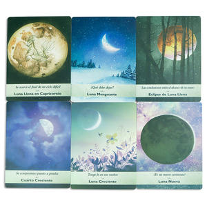 Vendita calda personalizzata di alta qualità fase lunare tarocchi carta carta da gioco stampa giochi di carte con guida per adulti - Product Image 4