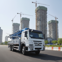 Camion pompe à béton 47m Sinotruk HOWO 5RZ avec moteur diesel, vente directe usine NongJian pour projets de coulage de béton