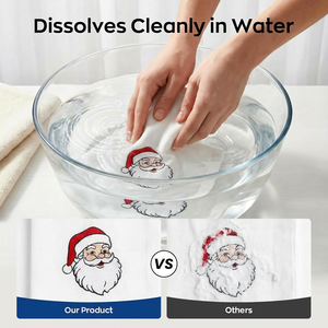 Carta Adesiva Solubile per Ricamo Fai-da-Te, per Abbigliamento, Punto Croce, Motivi Natalizi di Babbo Natale - Product Image 5
