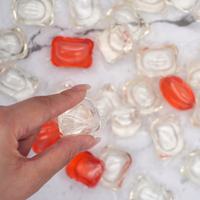 Capsules de lessive souples, perles, pour vêtements, parfum, liquide, Soluble dans l'eau, détergent de lessive