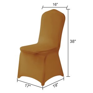 Fundas <span class=keywords><strong>de</strong></span> Silla <span class=keywords><strong>de</strong></span> Spandex Personalizadas, Nuevas, Elegantes y <span class=keywords><strong>de</strong></span> Lujo, para Decoración <span class=keywords><strong>de</strong></span> Banquetes y Bodas, Fundas <span class=keywords><strong>de</strong></span> Silla Elásticas Doradas <span class=keywords><strong>de</strong></span> Fábrica - Product Image 3