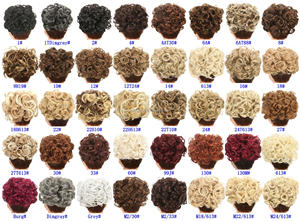 Nuptiale synthétique court bouclé <span class=keywords><strong>Chignon</strong></span> peigne Clips dans les Extensions de <span class=keywords><strong>cheveux</strong></span> <span class=keywords><strong>chignon</strong></span> élastique élastique élastique Kinky Curl pour les <span class=keywords><strong>cheveux</strong></span> des femmes - Product Image 4