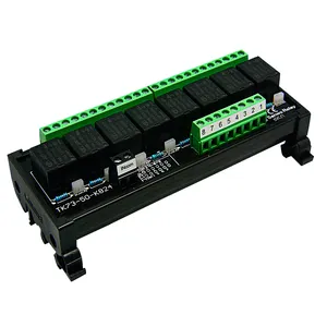 Relais Module 8-façon Hongfa HF Électromagnétique DC 10A Mini 3v5v6v9v12v24vdc Tk73-50-k824 Jqx-3ff-24vdc-1z One on One Off DIN Rail