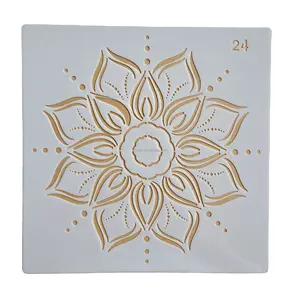 Laser cutting mandala stencils template for craft/painting/drawing on wall/wood/glass/furniture home decoration