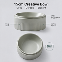 Bol de service en mélamine écologique, résistant aux lave-vaisselles, gris mat, design contemporain, incassable, pour restaurants