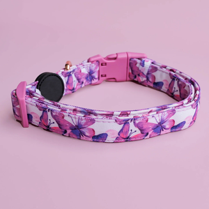 Elegante <span class=keywords><strong>Collar</strong></span> para Perro con Mariposas Rosadas, Lona Resistente con Forro de Neopreno Suave, <span class=keywords><strong>Collar</strong></span> Ajustable y Cómodo para Mascotas con Hebilla Segura - Product Image 2