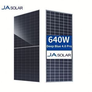 ราคาแผงโซลาร์เซลล์ JA Solar แบบขายส่ง 630W 635W 640W 645W 650W โมโน PERC แบบสองหน้า 144 ฮาล์ฟเซลล์ พร้อมมาตรฐาน IP68 มีสินค้าในสต็อก ลดราคา - Product Image 1