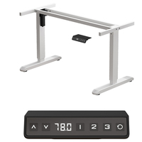 Bureau d'Ordinateur Ergonomique Monomoteur Extensible, Table Intelligente Assis-Debout, Mobilier Moderne, Hauteur Réglable