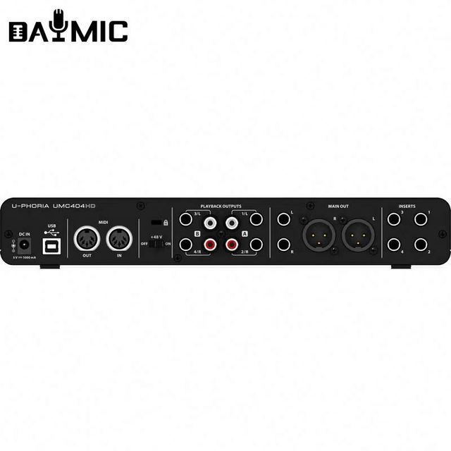 Wholesale Popular 4 in 4 Out Sound Cards Audio Interface 4 in 4 Usb PC Sound Card Board Sound Card Music Studio Use