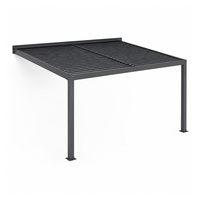 Pergola bioclimatique moderne murale, imperméable, avec toit à lames orientables, auvent, gazebo, pergola écologique pour jardin, balcon