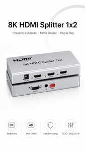 Répartiteur <span class=keywords><strong>HDMI</strong></span> 8K <span class=keywords><strong>60Hz</strong></span> 1x2, 1 entrée 2 sorties, commutateur <span class=keywords><strong>HDMI</strong></span> 2.1, 48 Gbps, prise en charge EDID RS232 IR, <span class=keywords><strong>4K</strong></span> 120Hz <span class=keywords><strong>HDR</strong></span> pour PS5 Xbox Moniteur TV - Product Image 3