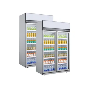 Bolandeng 2/3/4/5/6/7/8 Door Remote Fridge Supermarket Dairy Product Glass Door Display Refrigerator For Grocery Supermarket