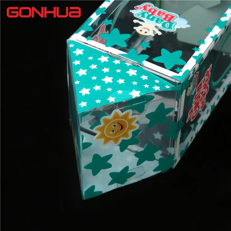 クリスマスデコレーション用GONHUA卸売ボックス透明PET PPPVCカスタムギフトクリスマスおもちゃロゴ付きプラスチック包装ボックス