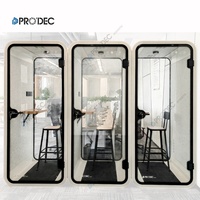 Cabine de réunion acoustique insonorisée moderne, 1 place, espace de travail individuel, bureau portable, pod mobile individuel