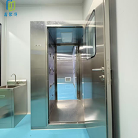 Nouvelle cabine de douche à air purifiée à filtre HEPA en acier inoxydable haute efficacité pour usage en laboratoire médical, pharmaceutique et salle blanche, 1 personne