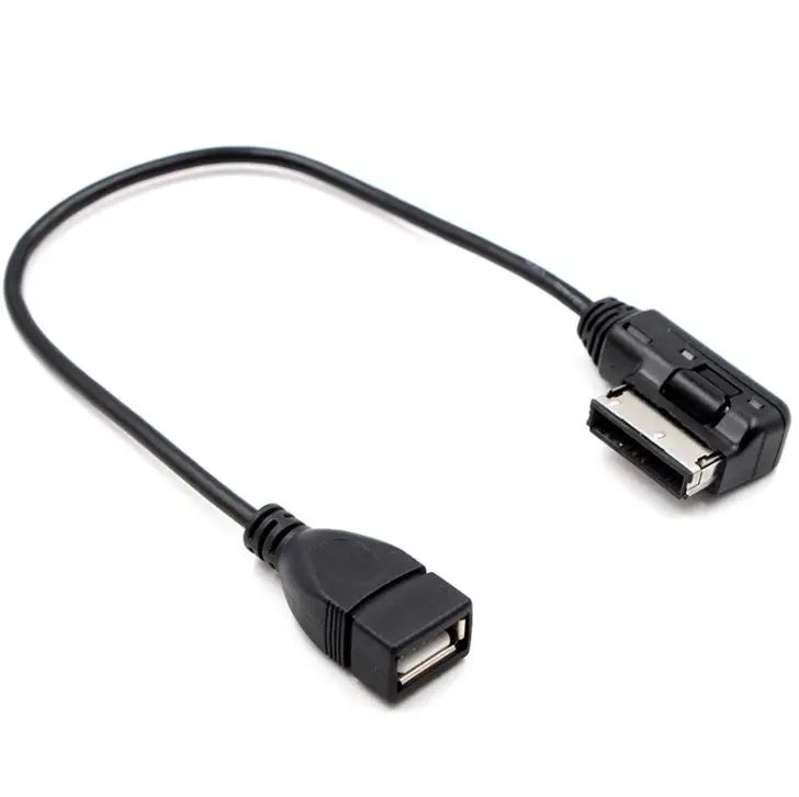 Stocked Black music interface Adapter USB 2.0 A female to AMI MDI MMI audio AUX cable for Audi Volkswagen