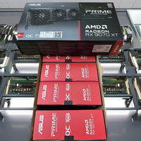 Carte graphique de jeu 4K nouvelle génération 2025 Radeon RX 9070 OC 16 Go GDDR6 avec ventilateur de refroidissement, mémoire 256 bits, sortie DP pour station de travail