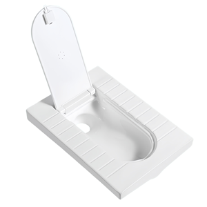 Cubierta de cerámica para inodoro de estilo asiático moderno, tipo de bandeja para uso en el baño doméstico, estilo Orissa - Product Image 1