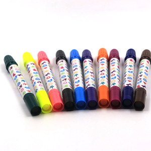 ปากกาสีน้ำแบบล้างทำความสะอาดได้สองหัว ปลายหนึ่งสำหรับแสตมป์ ปลายอีกหนึ่งสำหรับปลายปากกาไฟเบอร์ สำหรับเด็กวาดภาพและเขียนกราฟฟิตี - Product Image 1