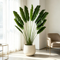 Vente en gros de palmiers bananiers artificiels de 250 cm de hauteur, faux palmiers tropicaux pour la décoration moderne de la maison, du bureau et de la salle d'exposition
