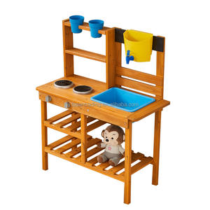 Cocina de Juguete Sunshine Honey con Fregadero, Estufas de Juguete, Dispensador de Agua y Estantes - Cocina de Juguete Resistente para Exteriores para Diversión en el Patio Trasero - Product Image 4