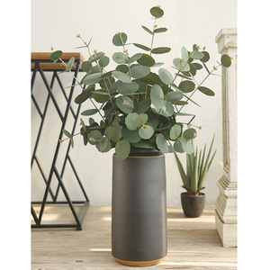 Arrangement floral artificiel Yihua Floral Art à deux branches, en eucalyptus et fleurs séchées en soie, pour la décoration du salon et de la chambre. - Product Image 2