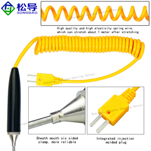 เทอร์โมคัปเปิลแบบมีด้ามจับขนาดเล็กชนิด K รุ่น WRNK-184 แบบหุ้มเกราะ รองรับ OEM/ODM ปรับแต่งได้ มาตรฐานกันน้ำ IP68 ผลิตจากสแตนเลส 304 หัววัดยาว 150 มม. - Product Image 2