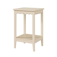 Usine Direct Wave Design Vert MDF Petite Table D'appoint Table D'extrémité avec Étagère Inférieure pour Petits Espaces Salon Chambre