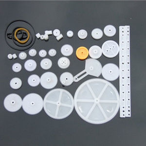 Okystar 34 종류의 랙 및 피니언 기어 가방 장난감 모델 풀리 플라스틱 웜 기어 감속기 DIY 키트 - Product Image 1