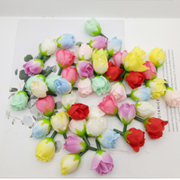Mini-têtes de fleurs artificielles en soie multicolores pour la décoration DIY de la maison, des mariages et des artisanat d'Halloween