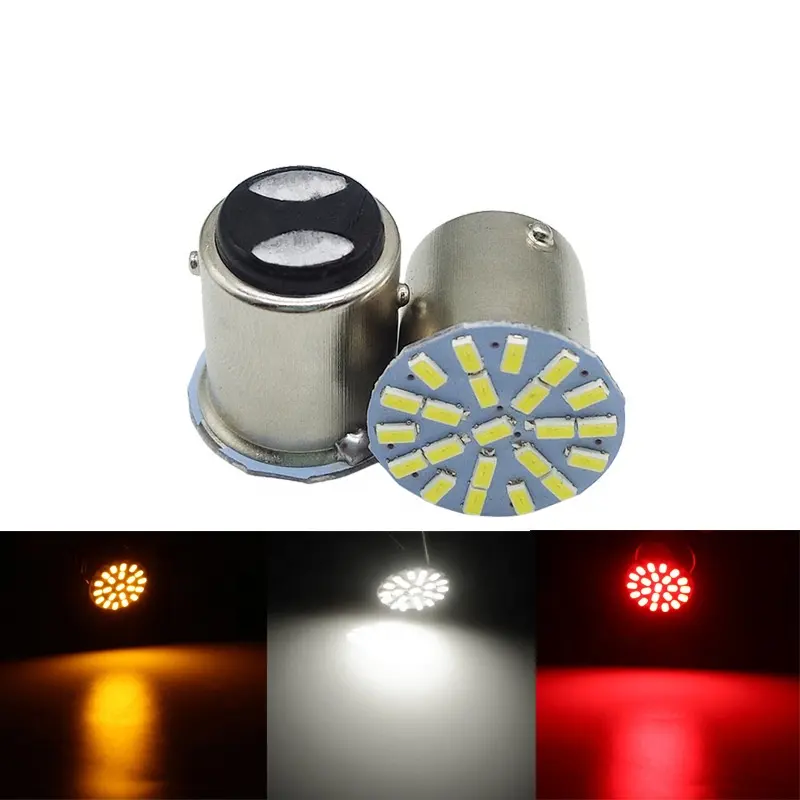 Factory 1156 led turn signal light bulb amber 3014 Ba15s 12v 1157 led lamp p21w led canbus Bay15d 1157 led tail stop light Car