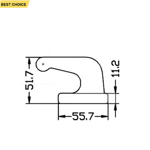 GL-16317 nhiệm vụ nặng nề giả mạo hàn-on lấy móc cho xô Trailer máy kéo gian lận Chuỗi móc weldable lấy móc cho các bộ phận xe tải - Product Image 2